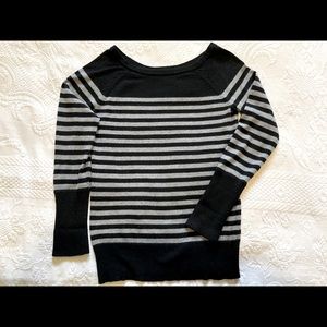 Gap Black & Gray Stripe Sweater